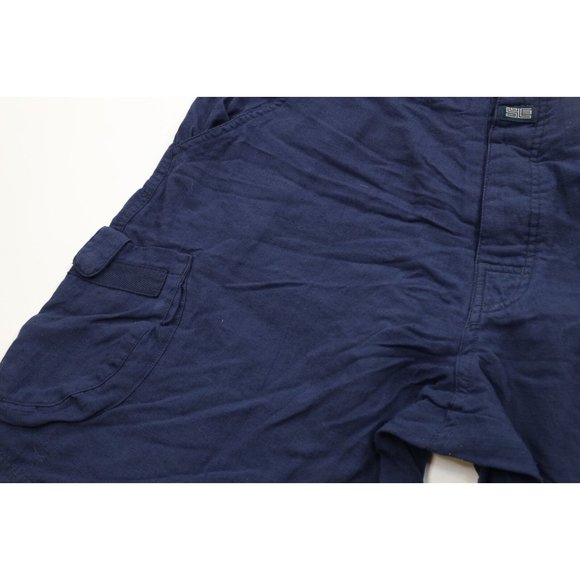 Vintage Nike Limited Edition Mens Large Faded Above Knee Cargo Shorts Navy Blue - Picture 6 of 12